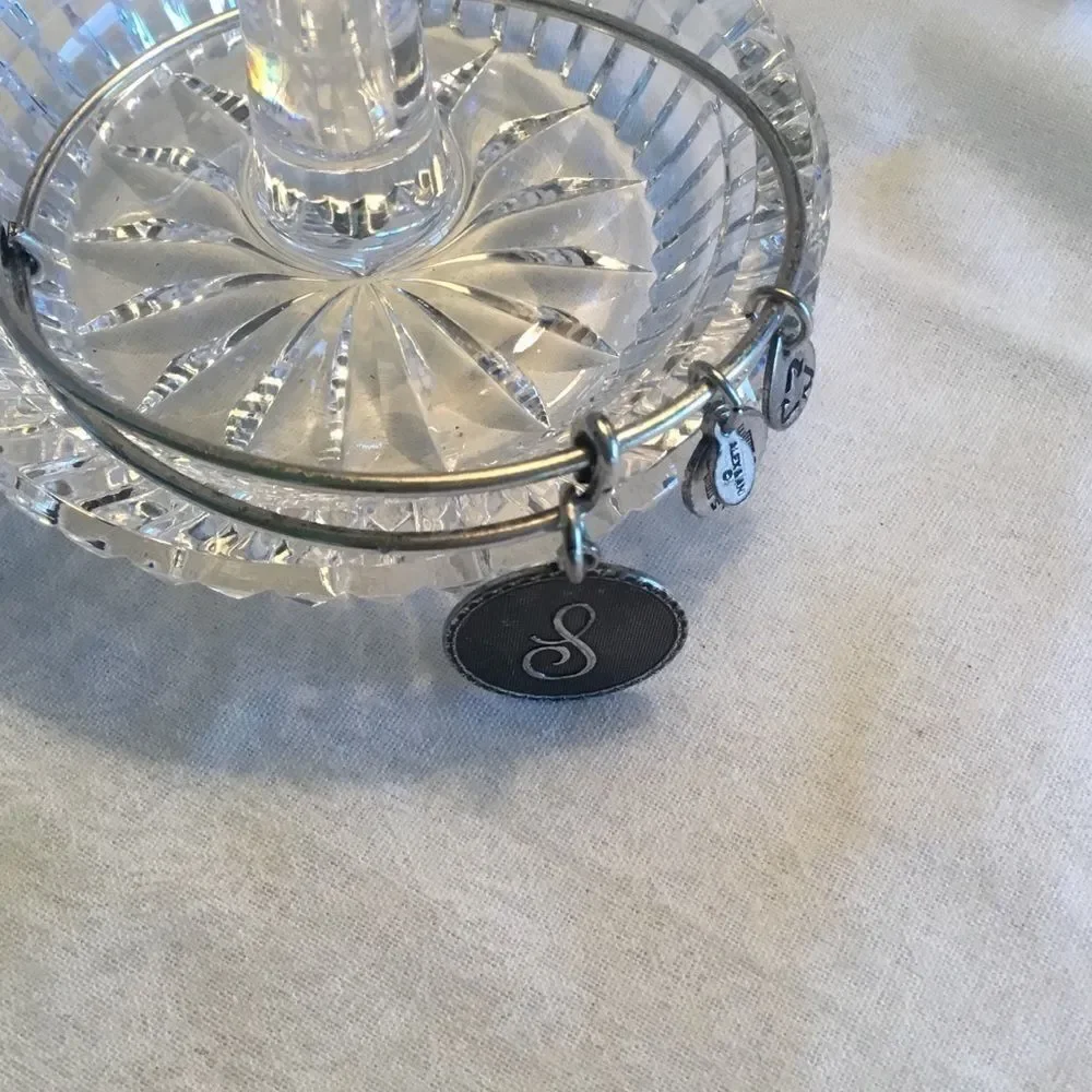 Alex & Ani Silvertone “S” Initial Bracelet
